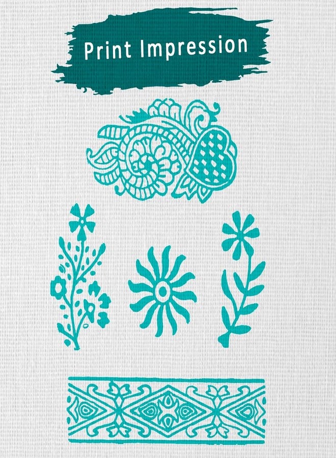Hashcart Wooden Stamp Block, Printing Stamp Design | Set of 5 | Block for Printing Saree Border | Dresses, Craft Card Making, Scrapbook, Clay Pottery Hashcart - Image 3